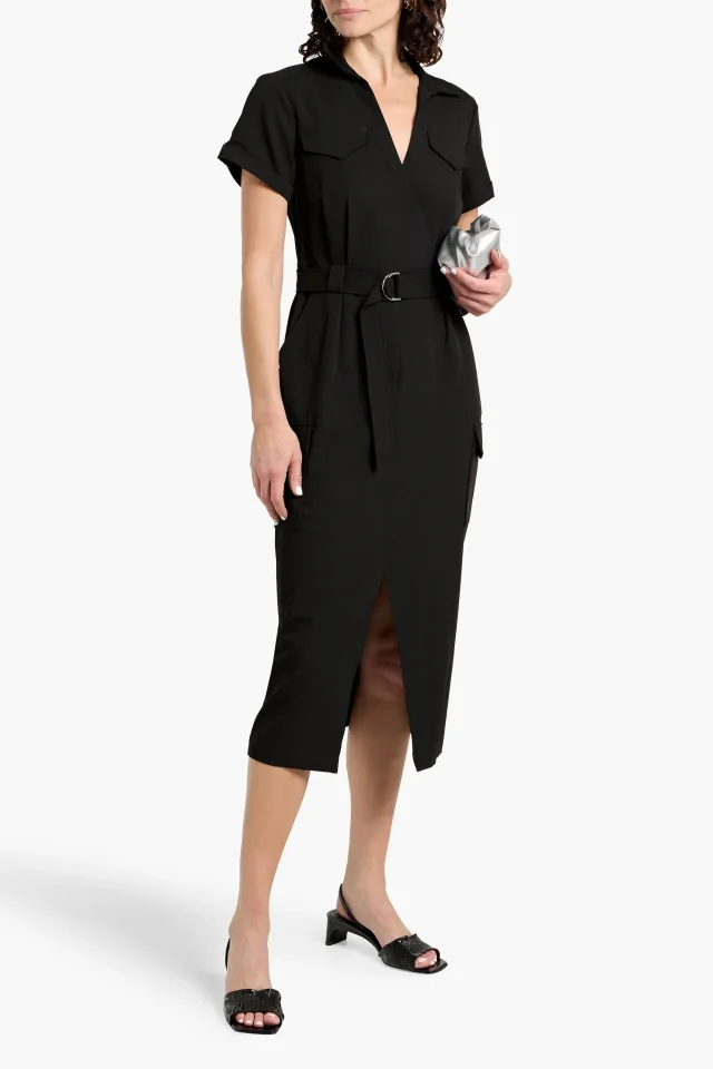 Derek Lam 10 Crosby Lucy Wrap-Effect Crepe Midi Shirt Dress, photo 2 of 4 from THE OUTNET