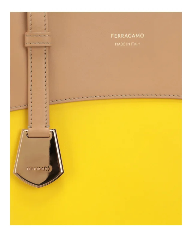 Salvatore Ferragamo Charming Meduim Leather Tote Bag in multi, photo 3 of 6 from ShopSimon