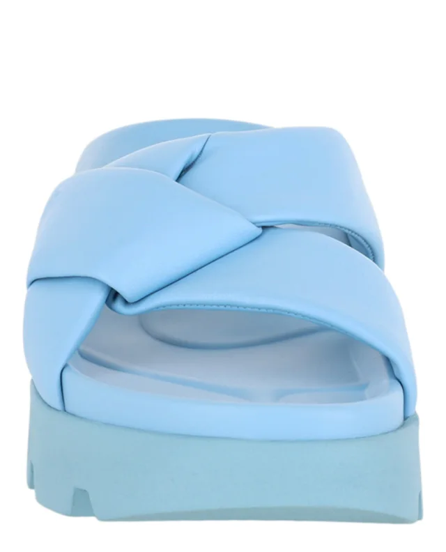 Salvatore Ferragamo Air Lug Slides in blue, photo 4 of 6 from ShopSimon