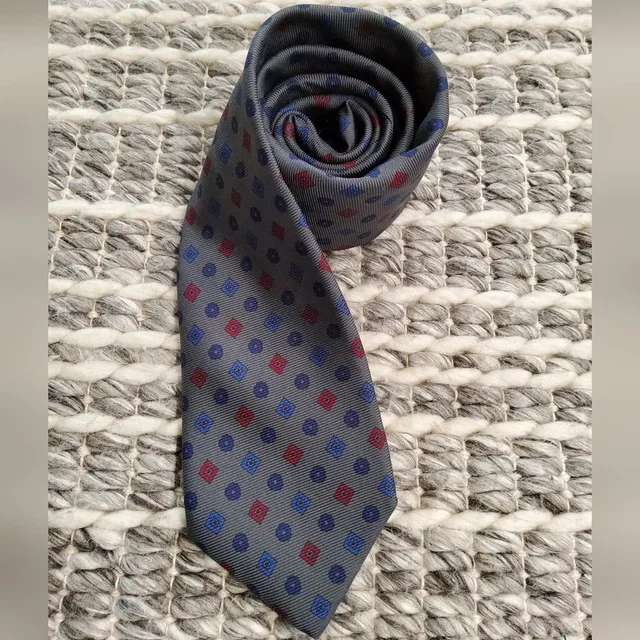 Etro Silk Floral Print Dress Tie in gray|blue Silk from Poshmark