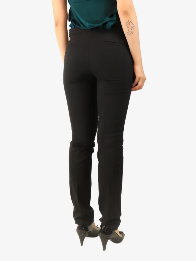 The Row Black cigarette trousers - size UK 10 in Black Wool from Sign of the Times, photo 3 of 3
