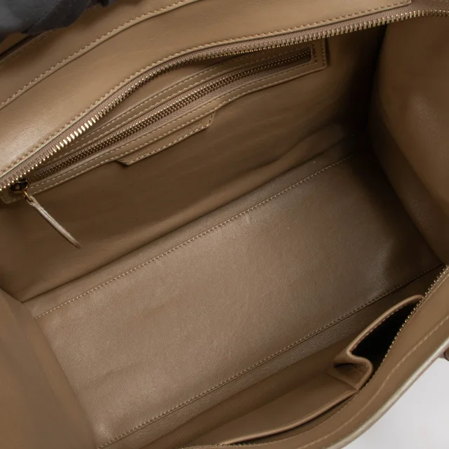 Celine Taupe Smooth Calfskin Shoulder Luggage Bag in Taupe Calfskin from Labellov, photo 6 of 8