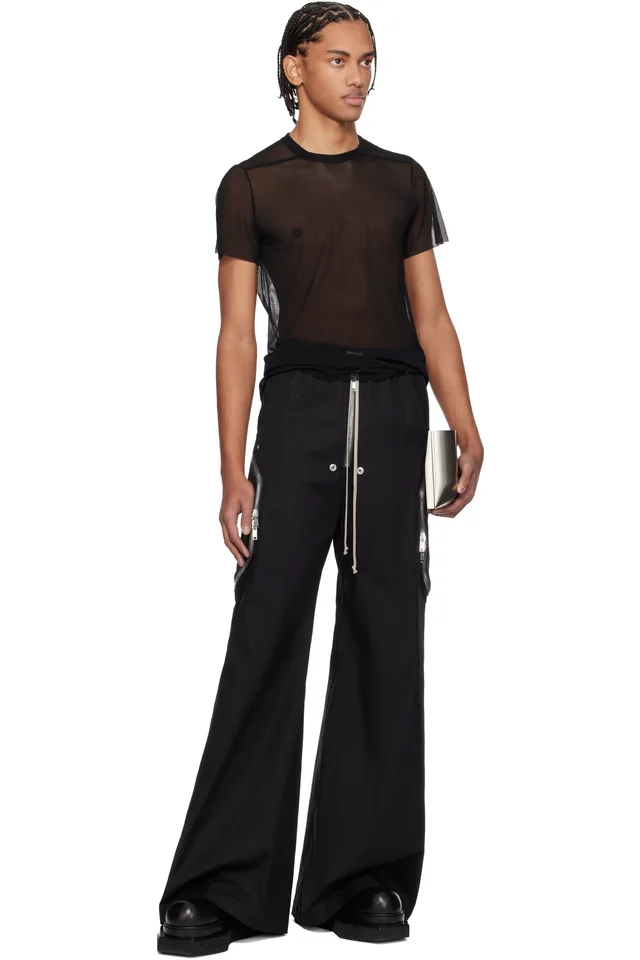 Rick Owens Black Temple Heizer Belas Cargo Pants, photo 4 of 4 from SSENSE