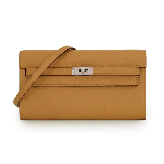 Hermès Kelly wallet long to go Sesame Evercolor from GALLERY RARE