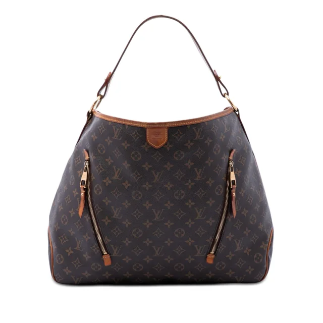 Brown Louis Vuitton Monogram Delightful GM Hobo Bag in Brown Coated canvas from Designer Revival