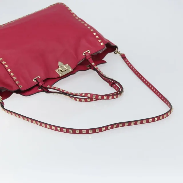 Valentino Garavani Rockstud Tote Soft Leather Pink Bag in Pink Leather from HEWI, photo 15 of 24