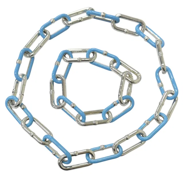 Bottega Veneta Silver Necklace Bracelet Set in Silver from LuxUness