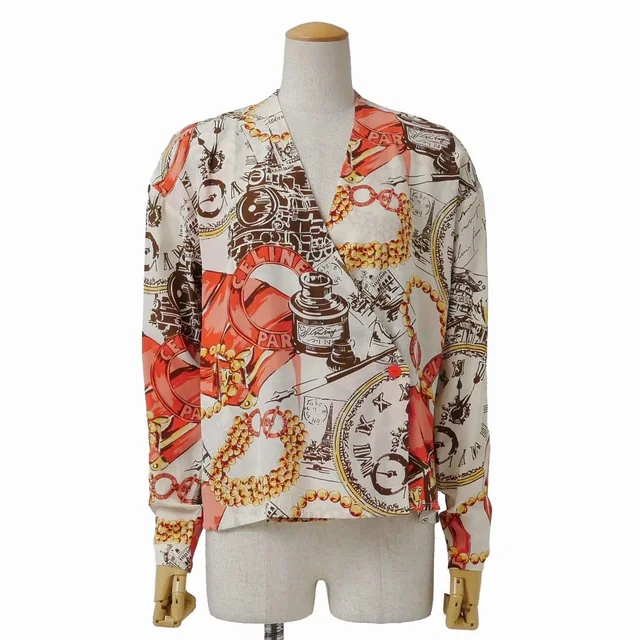 Celine Vintage Blouse Total Silk Kashkool Long Sleeve Shirt RB 38 in Silk from The Reluxe