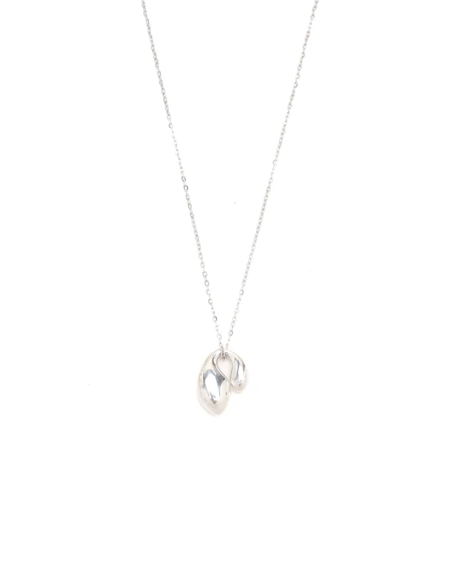 Tiffany & Co. Elsa Peretti Double Teardrop Silver Necklace in Silver from A Retro Tale