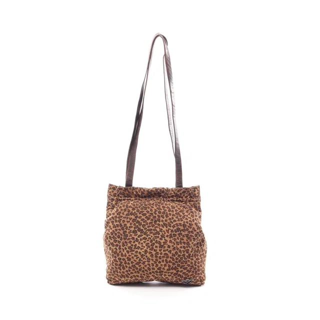 Bottega Veneta Leopard Nylon Leather Shoulder Bag in Nylon from LuxUness