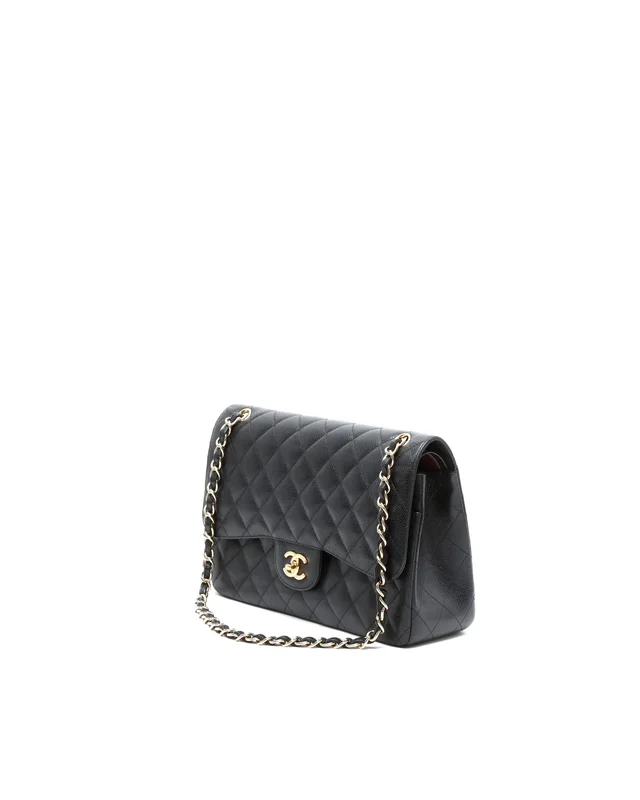 Chanel Classic Caviar Jumbo Double Flap Bag in Caviar leather from A Retro Tale, photo 2 of 10