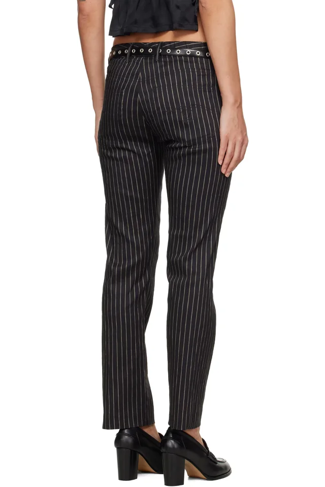 R13 Black Tailored Boy Straight Trousers, photo 3 of 5 from SSENSE