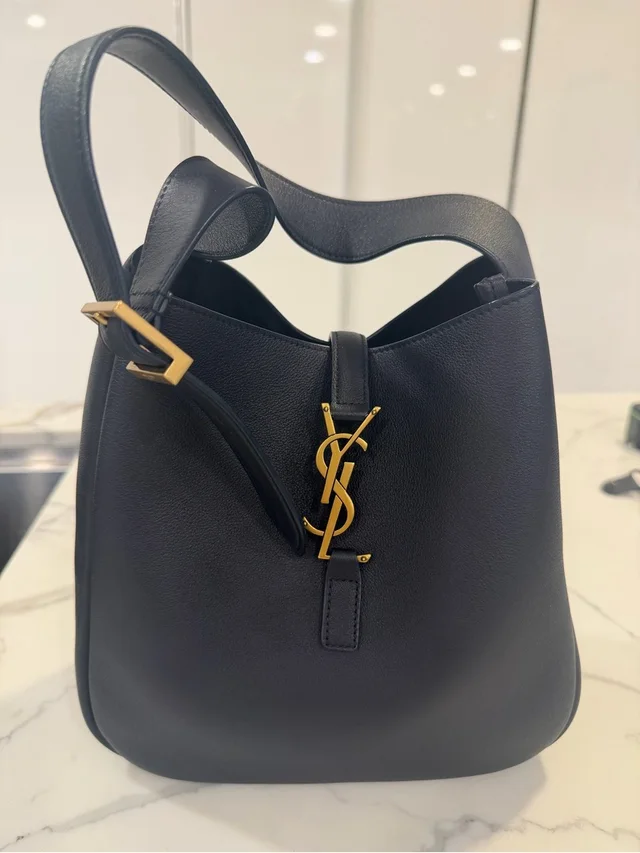 Saint Laurent Notte Leather Shoulder Hobo in gold Leather from Poshmark