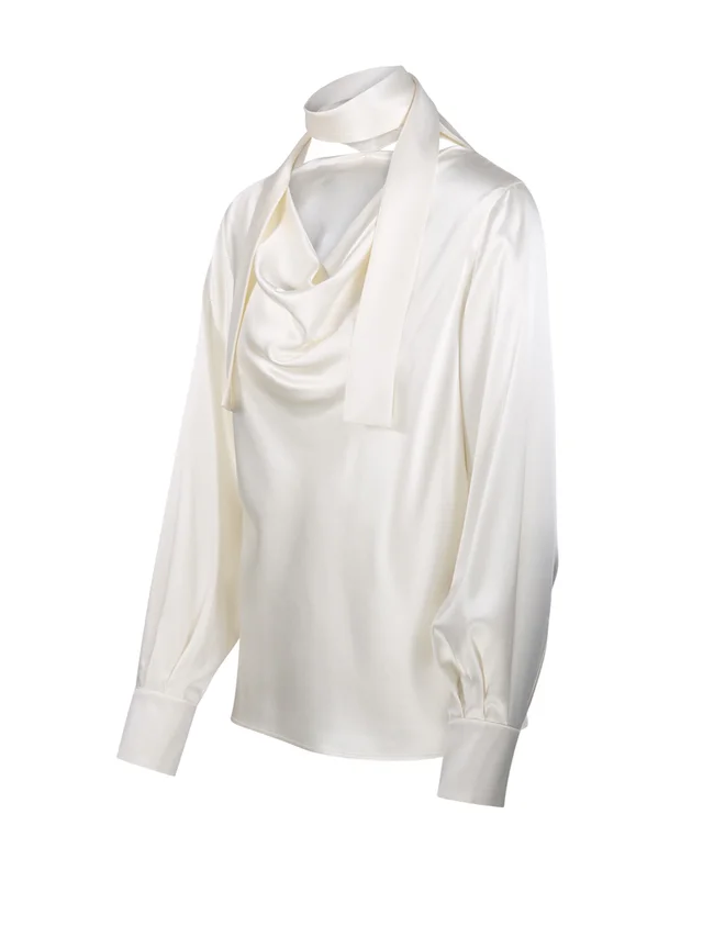 Max Mara Scarf-Detailed Blouse, photo 2 of 3 from SENSER