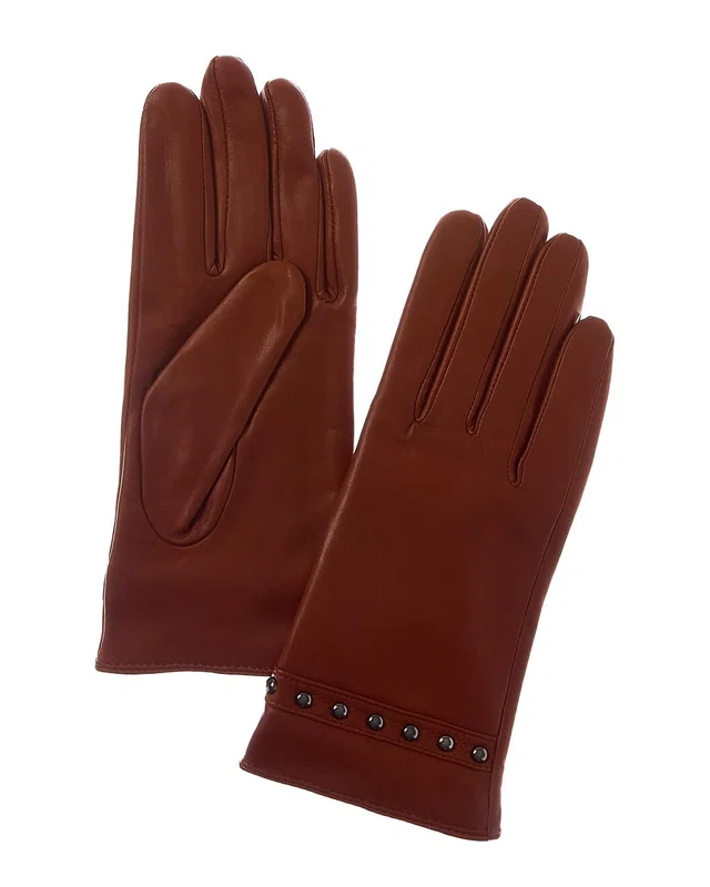 Sofia Cashmere sofiacashmere Cashmere-Lined Nappa Leather Gloves, image 1 of 1 from Rue La La