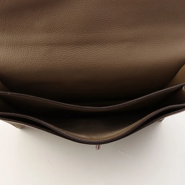 Hermès 2005 Sac à Dépêches 38 Étaupe in Togo leather from VINTAGE QOO TOKYO, photo 5 of 13