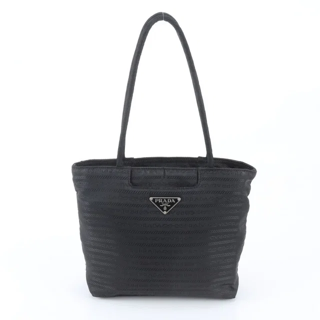 Prada White Tag Tessuto Nylon Triangle Logo Tote Bag Shoulder in White Nylon from The Reluxe