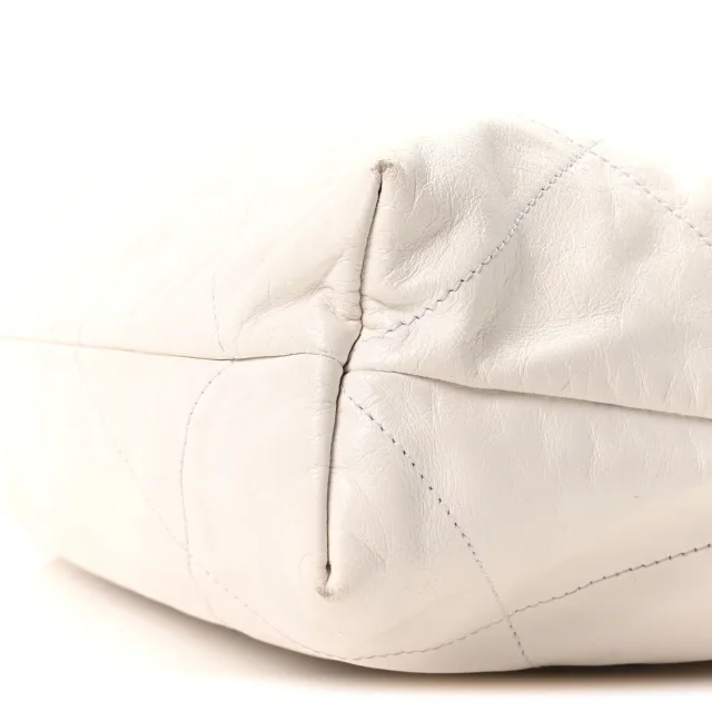 Shiny Calfskin Quilted Chanel 22 White in White Calfskin from FASHIONPHILE, photo 11 of 11