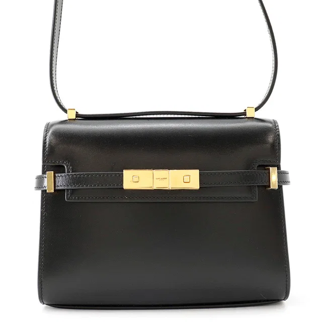 Saint Laurent Manhattan Shoulder Bag Black7277660SX0W1000 Leather Size Mini in Leather from GALLERY RARE