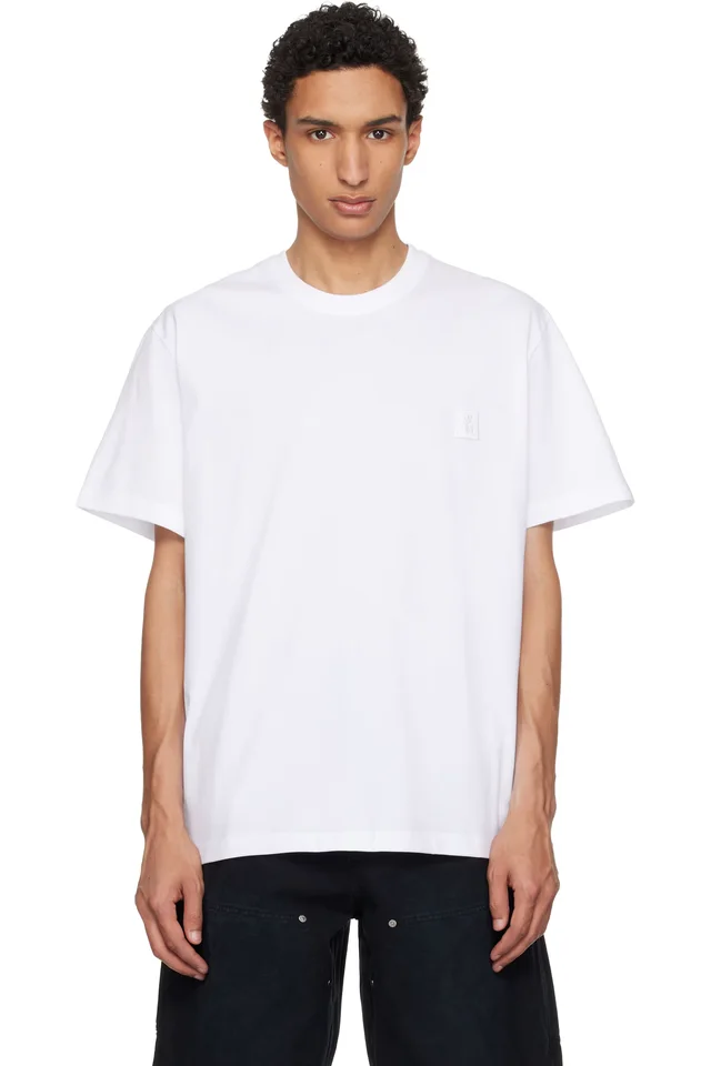 WOOYOUNGMI White Cotton Back Logo T-shirt, image 1 of 1 from SSENSE