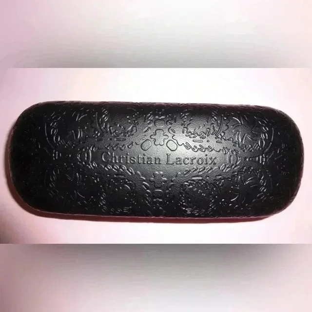 Christian Lacroix Women’s Black Embossed Sunglass Eyeglass Case in black|silver|gray Velvet from Poshmark
