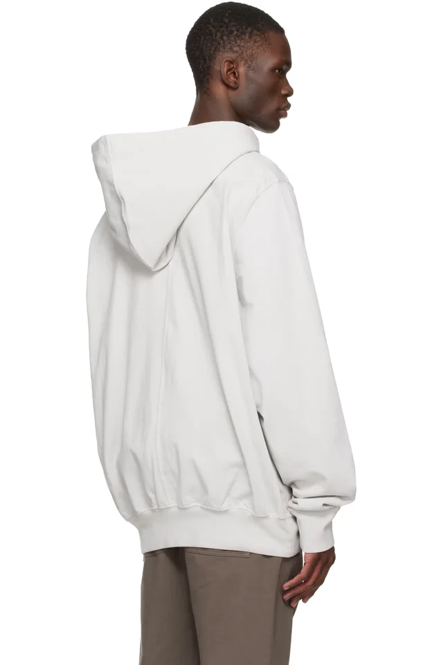 Rick Owens DRKSHDW Off-White Temple Oversized Hoodie, photo 3 of 4 from SSENSE