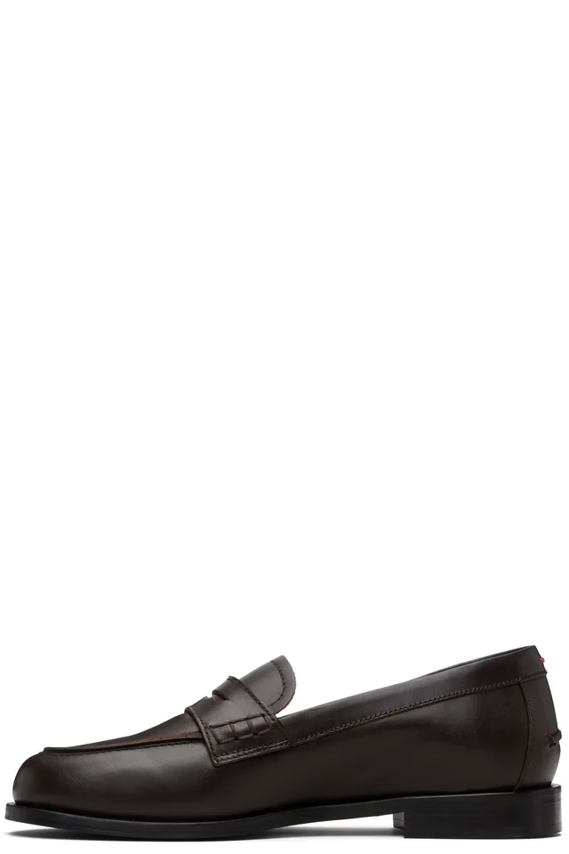 Aeyde Brown Oscar Leather Loafers, photo 3 of 5 from SSENSE