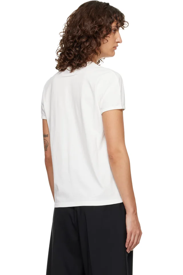 MM6 Maison Margiela Off-White 'Margie' T-Shirt, photo 3 of 4 from SSENSE