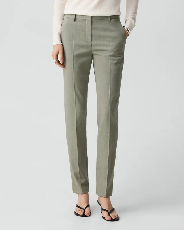Theory Treeca Full Length Pant in Wool Gabardine, photo 5 of 6 from Theory