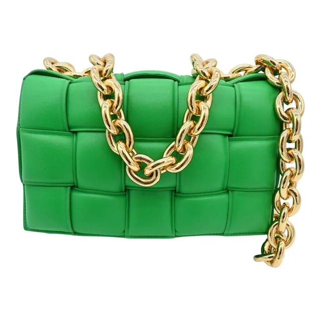 Bottega Veneta Chain Cassette Padded Intrecciato Leather Shoulder Bag in Woven leather from Clotheshorse Anonymous