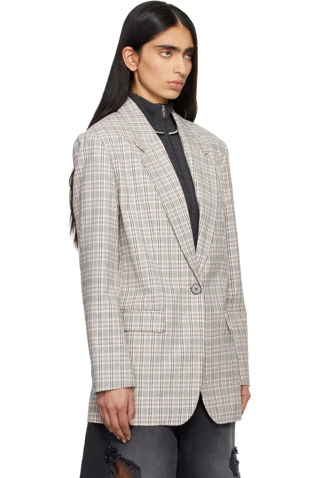 Isabel Marant Etoile Off White & Pink Selda Blazer, photo 2 of 4 from SSENSE