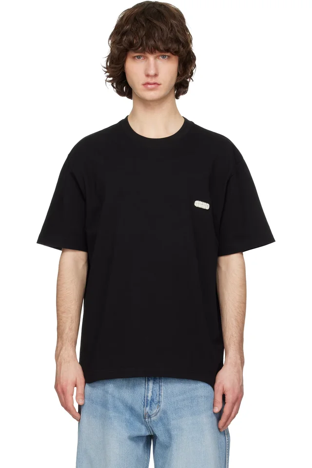 Black Solid Back Logo Short Sleeve T-shirt, image 1 of 1 from SSENSE