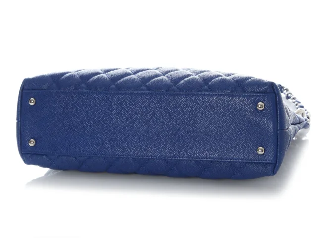 Chanel Cobalt Quilted Caviar Easy Tote in Caviar leather from Ann's Fabulous Finds, photo 7 of 10