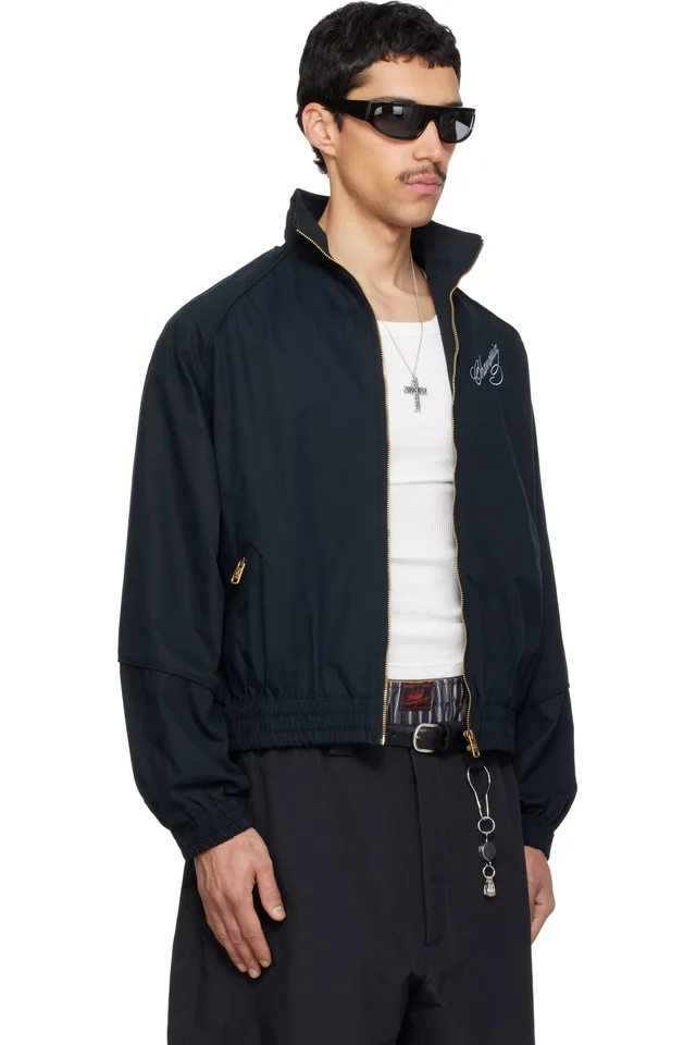 WILLY CHAVARRIA Black Ruff Rider Track Jacket, photo 2 of 4 from SSENSE