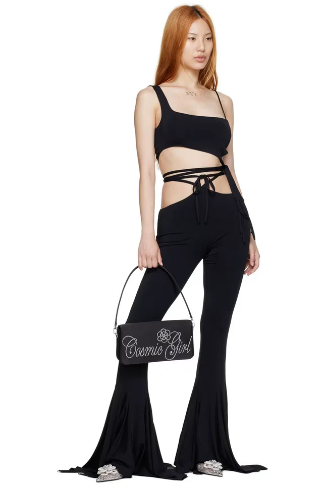 MACH & MACH Black Viscose Tank Top, photo 4 of 4 from SSENSE