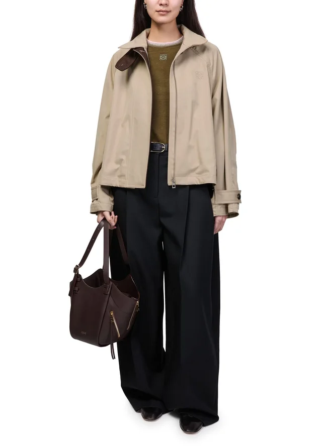 LOEWE Cropped cotton and silk polo shirt in Beige, photo 5 of 5 from 24S (Canada)