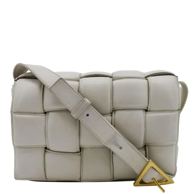 Bottega Veneta Padded Cassette Leather Crossbody Bag Plaster in Leather from Dallas Designer Handbags