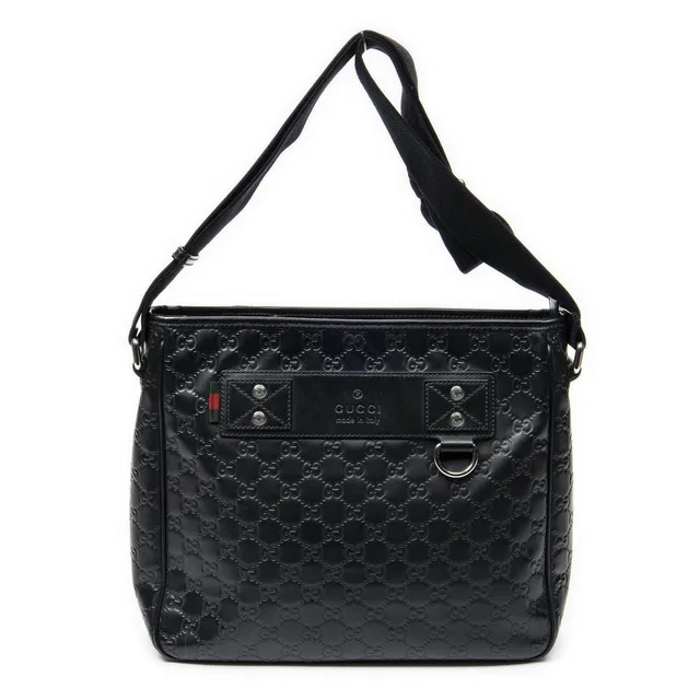 Gucci Web Messenger Black in Black from The Reluxe