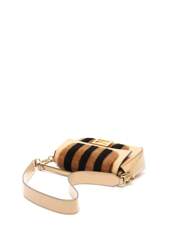 Fendi Shearling Baguette Bag in Wool from A Retro Tale, photo 4 of 9