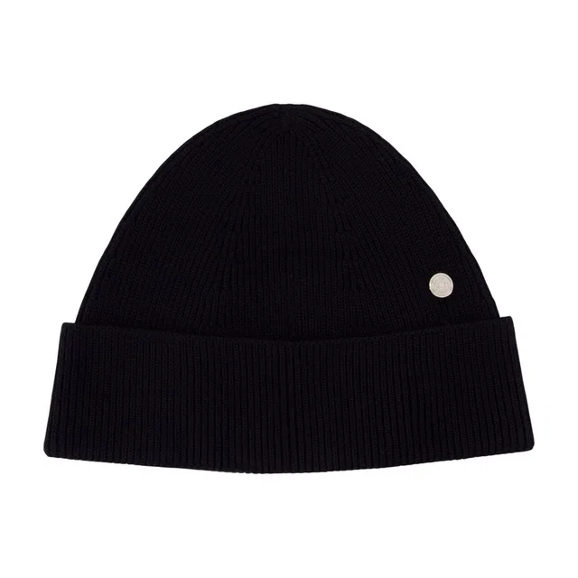 Acne Studios C40484-900 Wool Ribbed Beanie — Black Beanies in Black Wool from HEWI