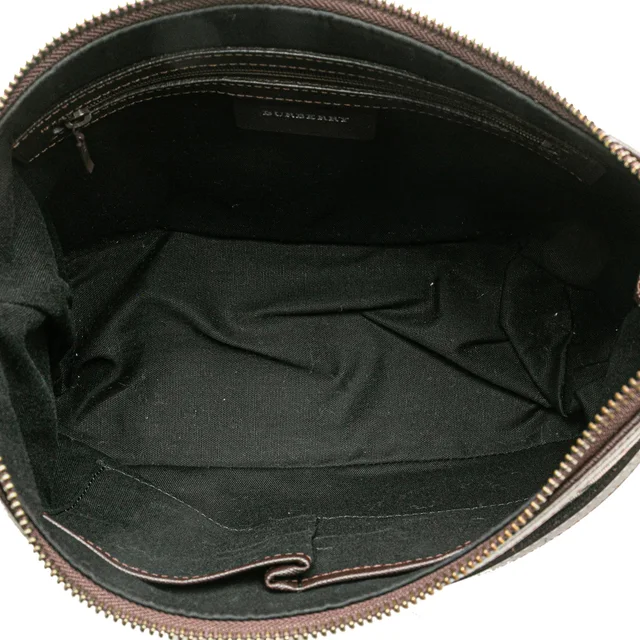 Beige Burberry Nova Check Canvas Shoulder Bag in Beige Canvas from Designer Revival, photo 4 of 13