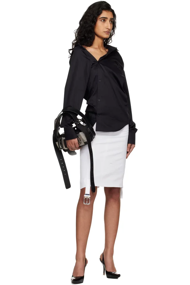 HODAKOVA Black Asymmetric Shirt, photo 4 of 4 from SSENSE
