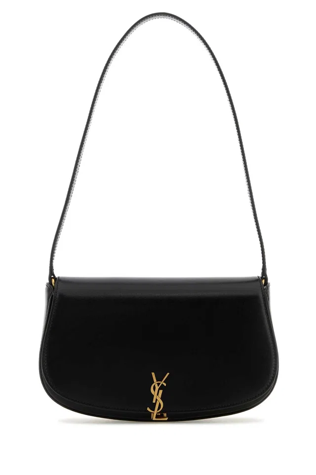 Saint Laurent Le 5 À 7 Demi Lune Shoulder Bag — Black in Black Leather from HEWI