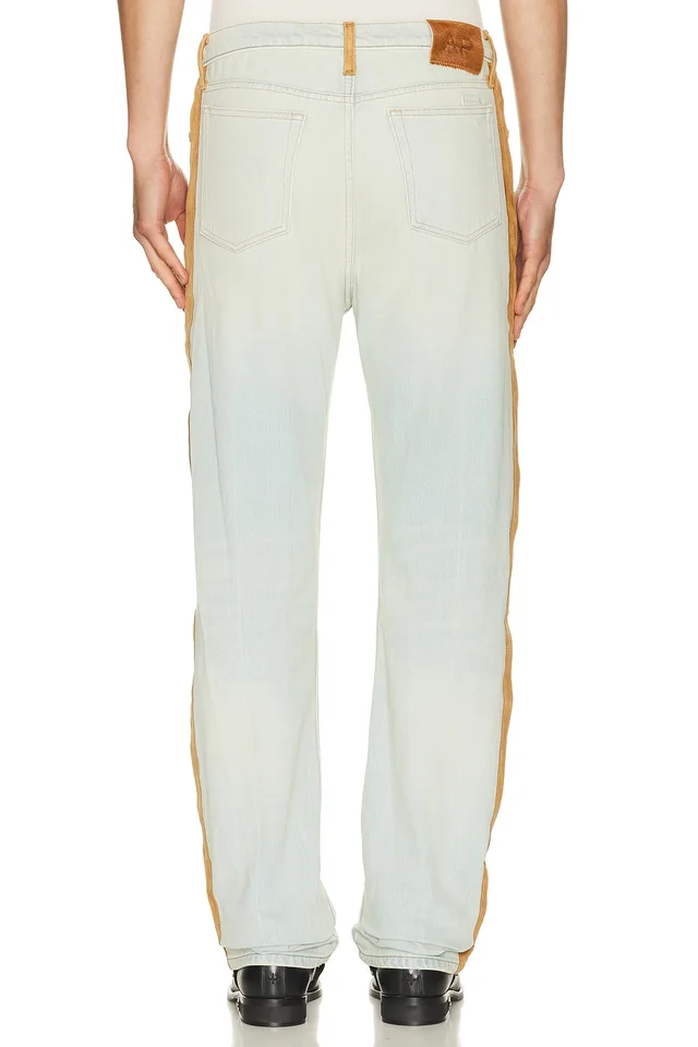Austin Post Leather Edge Highland Slim Cut Jean in Lived, photo 3 of 5 from REVOLVE (Canada)