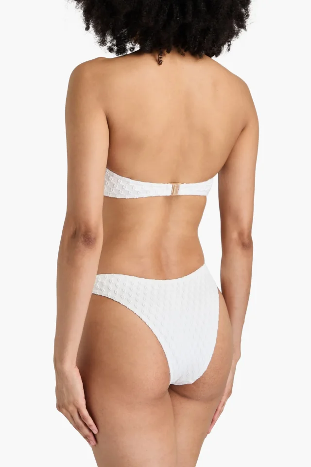 Zimmermann Textured Bikini Briefs in Ivory, photo 3 of 4 from THE OUTNET