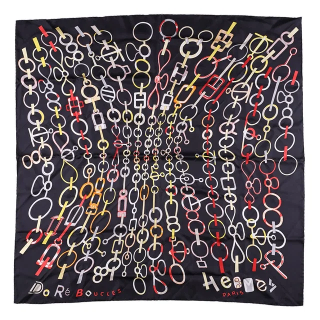 Hermès Silk Do Re Boucles Scarf 90 in Silk from HEWI