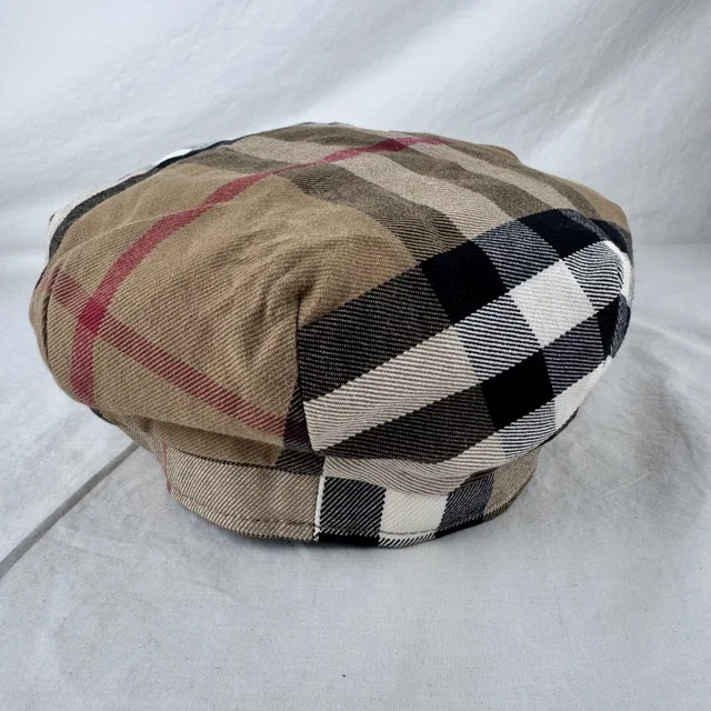 Burberry House Check Baker Boy Hat in Cotton from Reowned, photo 3 of 5
