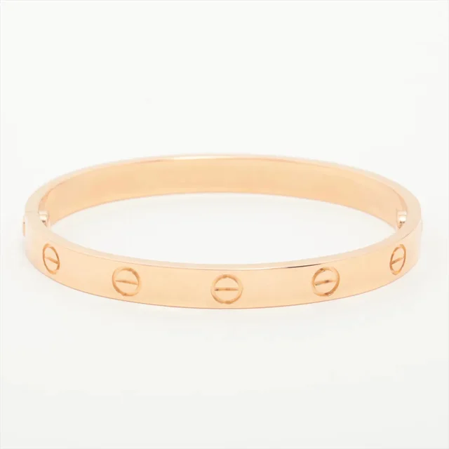 Cartier Love Classic Size 16 Pink Gold Bracelet in Pink from The Purse Affair