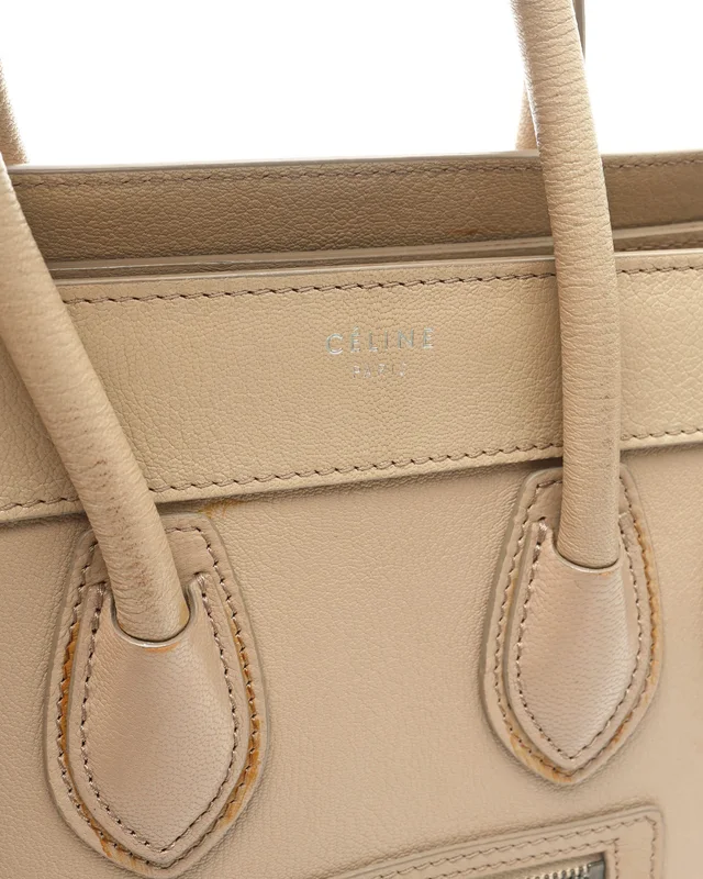 Celine Micro Luggage Tote Bag in Leather from A Retro Tale, photo 6 of 14