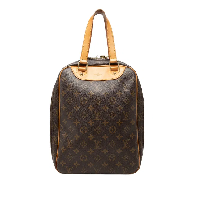Brown Louis Vuitton Monogram Excursion Handbag in Brown Coated canvas from Designer Revival